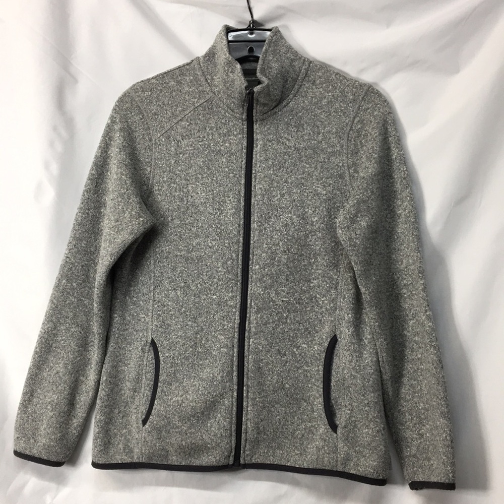 Eddie Bauer Women’s Gray Marled Full-Zip Jacket Size S Like-NEW Condition